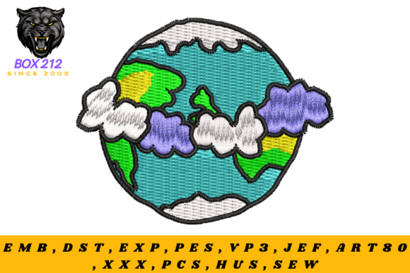 Download Globe Digital Embroidery Design - Digital embroidery Collection