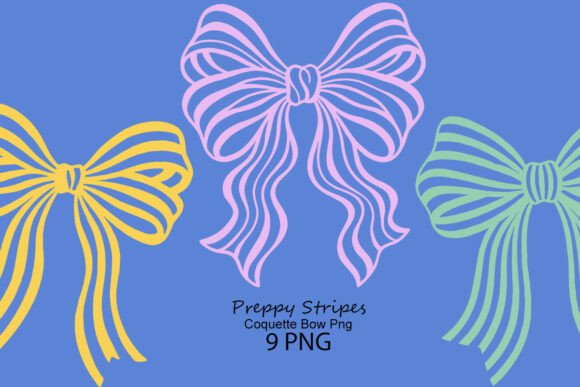 Download Preppy Stripes Coquette Bow Png - Premium Resources