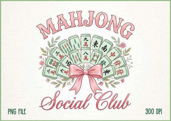 Download Mahjong Social Club Coquette Bow PNG - Premium Resources