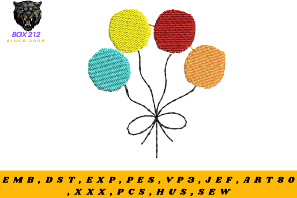 Download Balloons – Digital Embroidery Design - Digital embroidery Collection