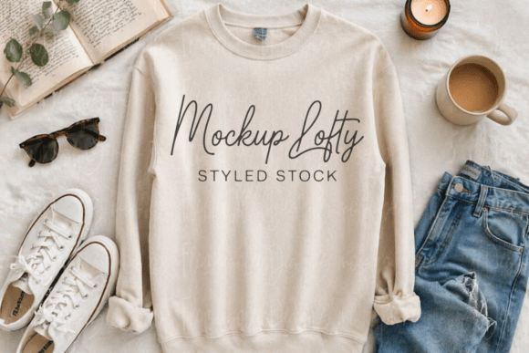 Download Gildan 18000 Sand Sweatshirt Mockup - Sweatshirt Collection